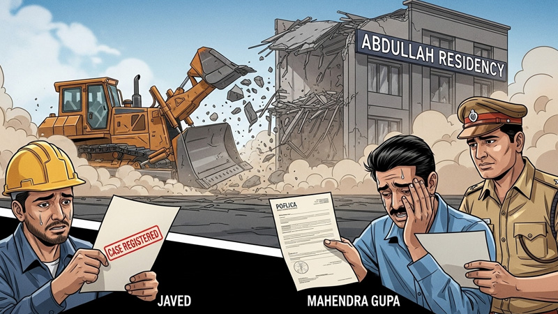 Bulldozer Action on Abdullah Residency