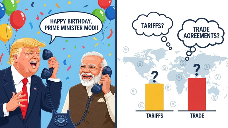 ट्रम्प ने मोदी को जन्मदिन की शुभकामनाएँ दीं