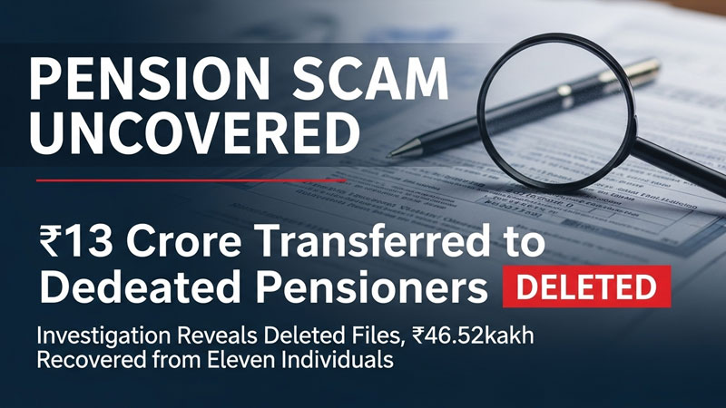 चित्रकूट पेंशन घोटाला: पाँच मृत पेंशनभोगियों के खातों में ₹13 करोड़ ट्रांसफर, जाँच शुरू हुई, तो फाइलें डिलीट!