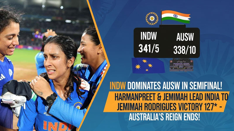 INDW beats AUSW by 5 wickets