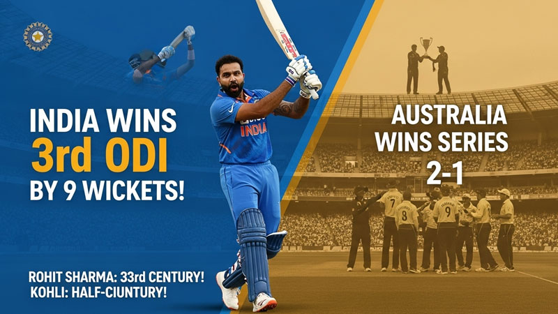 भारत बनाम ऑस्ट्रेलिया तीसरा वनडे