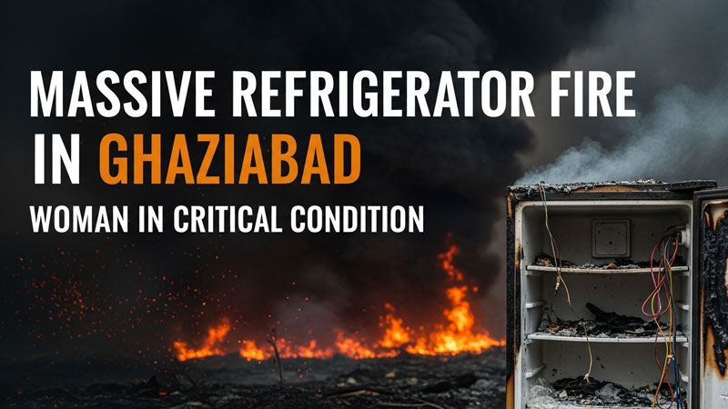 फ्रिज में शॉर्ट सर्किट से लगी आग में बच्चे की मौत, मां की हालत गंभीर