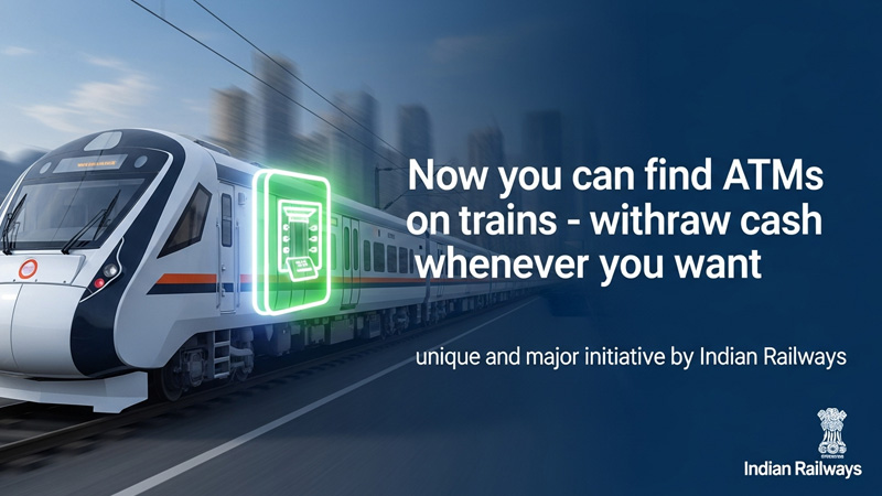 अब ट्रेन में मिलेगा ATM – जब चाहें नकद निकालें, भारतीय रेलवे की अनोखी और बड़ी पहल