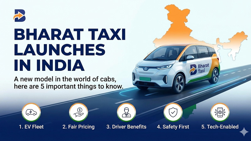 Bharat Taxi Launch India: कैब की दुनिया में नया मॉडल, जानिए 5 अहम बातें