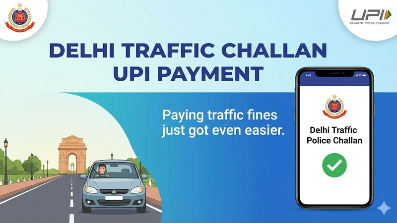 Delhi traffic challan UPI payment