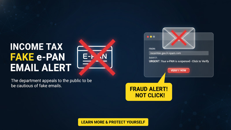 Income Tax Fake e-PAN Email Alert: फर्जी ईमेल से सावधान रहने की विभाग की अपील