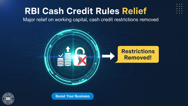 RBI Cash Credit Rules Relief: वर्किंग कैपिटल पर बड़ी राहत, कैश क्रेडिट प्रतिबंध हटाए गए
