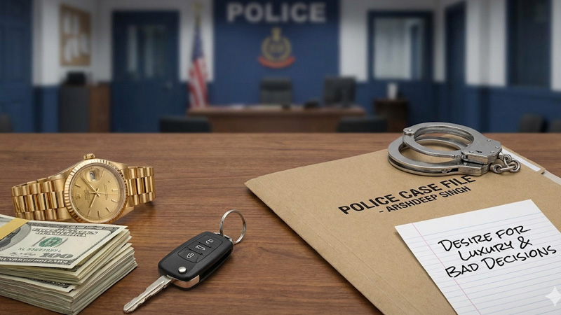 अर्शदीप अपराध: लग्ज़री की चाह और गलत फैसले