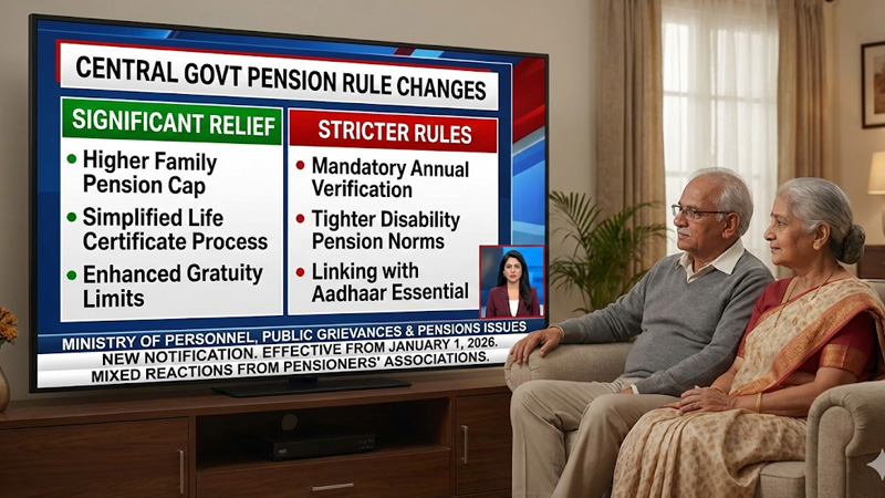 Central Government Pension Rule Changes: पेंशनधारकों और उनके परिवारों के लिए बड़ी राहत और सख्ती दोनों
