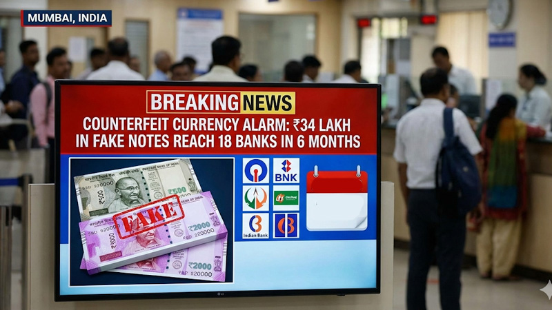 नकली नोट बैंकों तक: 6 महीनों में 18 बैंकों तक पहुंचे 34 लाख के नकली नोट