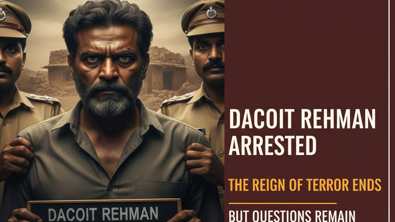 डकैत रहमान गिरफ्तारी,खौफ का अंत लेकिन सवाल बाकी