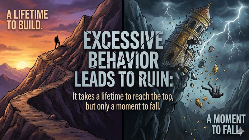 Excessive Behavior Leads to Ruin