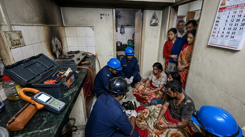 Gas Leak Inspection: A tragic accident occurred, चार लोग झुलसे