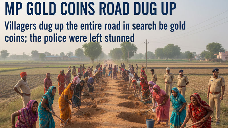 MP Gold Coins Road Dug: सोने के सिक्कों की तलाश में ग्रामीणों ने उखाड़ी पूरी सड़क, पुलिस देखकर रह गई हैरान