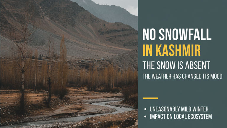 कश्मीर में बर्फबारी नहीं: लेकिन बर्फ नदारद,मौसम का बदला मिजाज