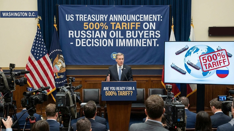 US 500% Tariff Russian Oil Buyers: क्या आप 500% टैरिफ के लिए तैयार हैं? अगले हफ्ते होगा बड़ा फैसला