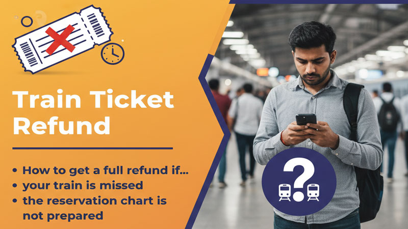 Train Ticket Refund: ट्रेन छूटने या चार्ट न बनने पर कैसे मिलेगा पूरा रिफंड?