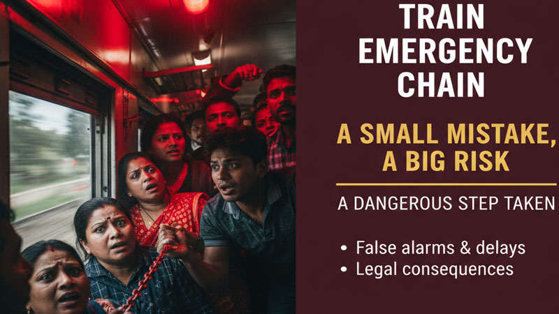 Train emergency chain: एक छोटी गलती, बड़ा खतरा उठाया खतरनाक कदम