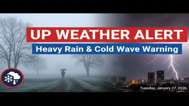 UP Weather Alert: उत्तर प्रदेश में अचानक बदला मौसम