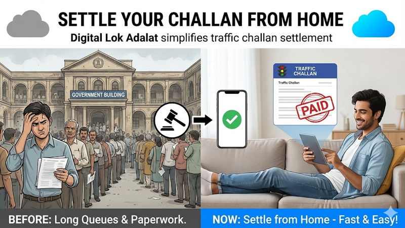 Digital Lok Adalat traffic challan