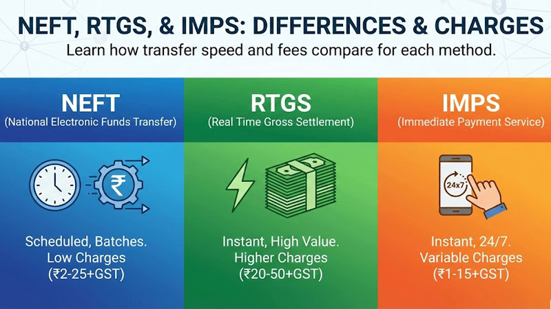 NEFT RTGS और IMPS