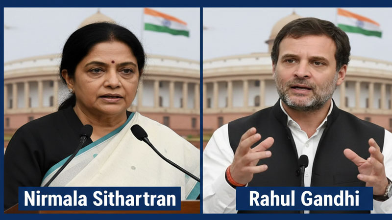 निर्मला सीतारमण राहुल गांधी बहस