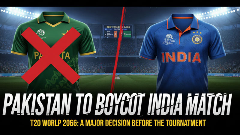 पाकिस्तान ने T20 वर्ल्ड कप 2026 में भारत के मैच का बहिष्कार किया।