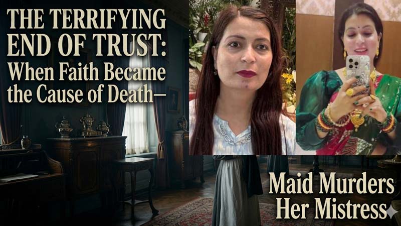 नौकरानी ने की मालकिन की हत्या