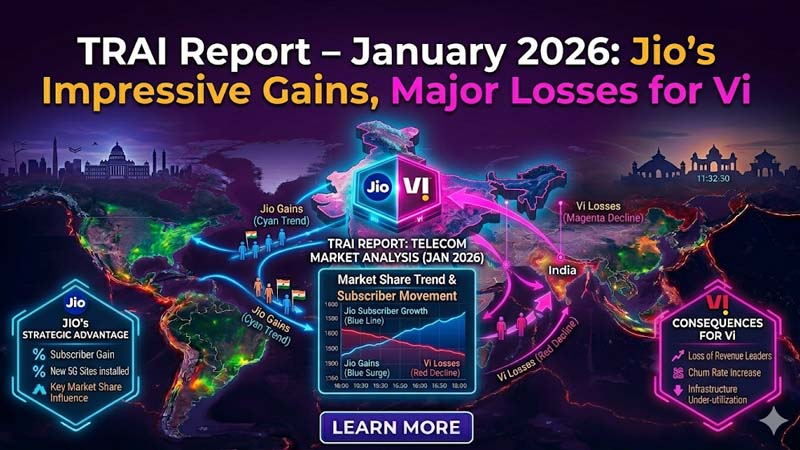 TRAI रिपोर्ट जनवरी 2026