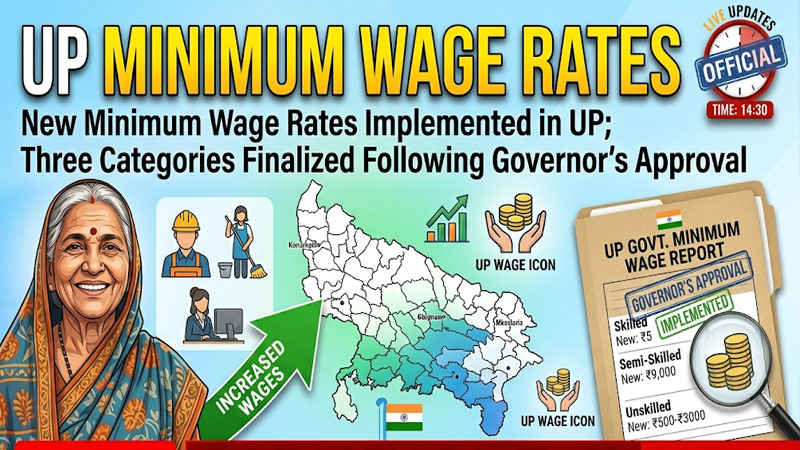 UP न्यूनतम वेतन दरें
