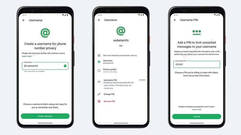 WhatsApp Username फीचर
